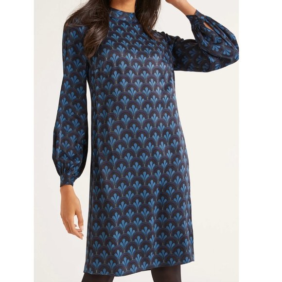 Boden Retro Scalloped Christobel Shift Dress - Picture 1 of 10